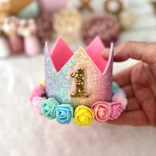 Birthday Crown with Flowers - Rainbow Crown