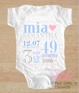 Birth Announcement - Blue and Grey