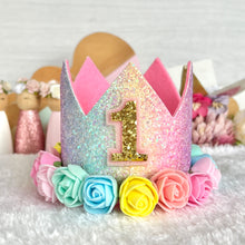 Birthday Crown with Flowers - Rainbow Crown