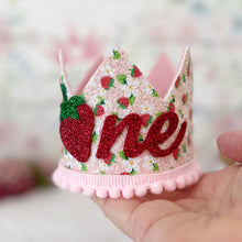 Berry First Birthday Crown - Strawberries