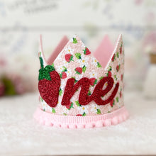 Berry First Birthday Crown - Strawberries