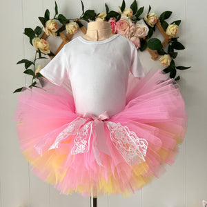 Deluxe Tutu - Pink & Yellow