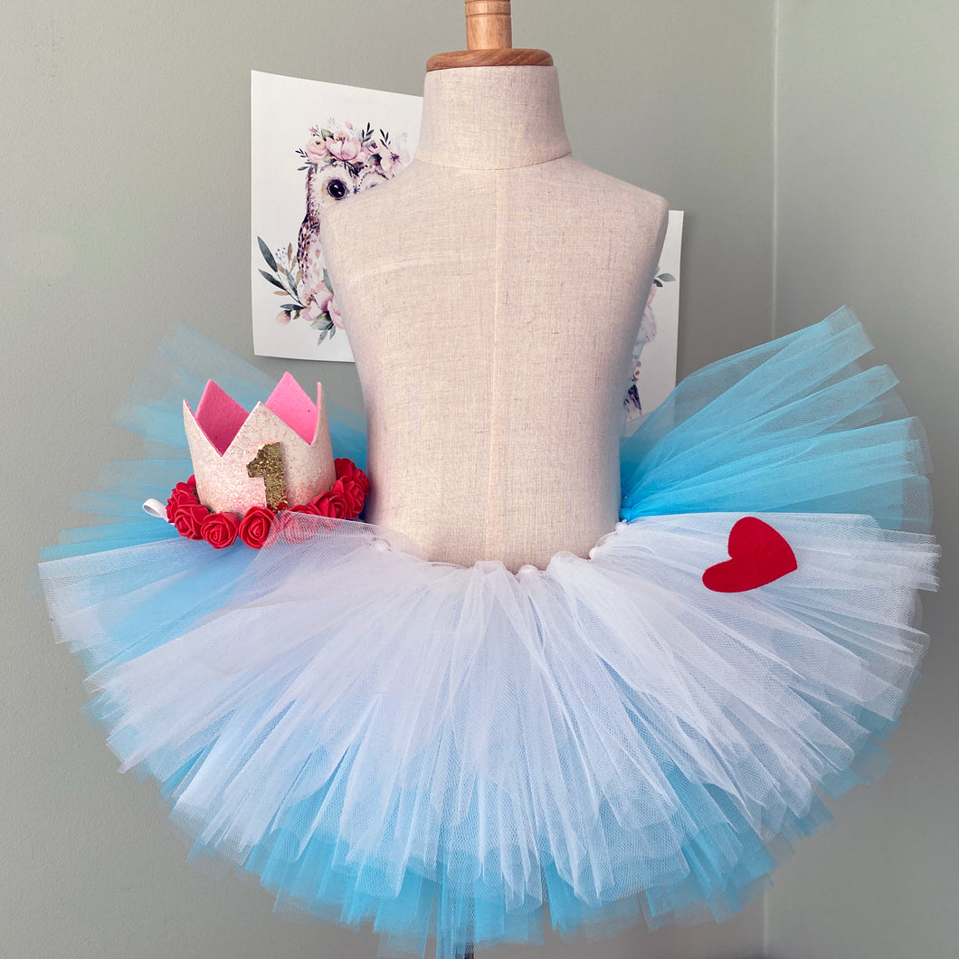 Cake Smash Outfit  - First Birthday Deluxe Tutu Alice in Wonderland