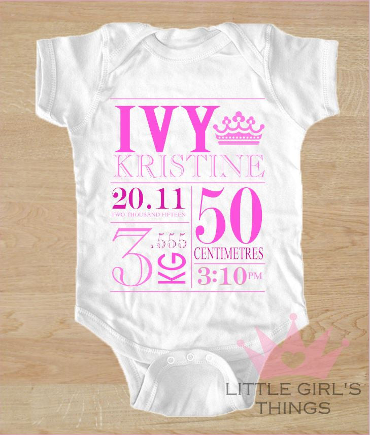 Birth Announcement - Hot Pink and Pink