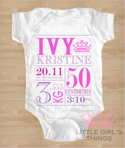 Birth Announcement - Pink and Purple