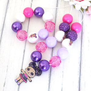 Bubblegum Necklace and Bracelet Set - LOL Hoops