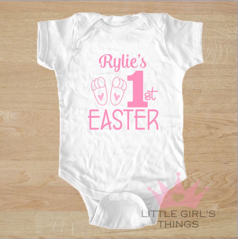Easter Onesie - My First Personalized Pink