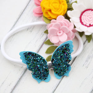 Butterflies - Teal Glitter