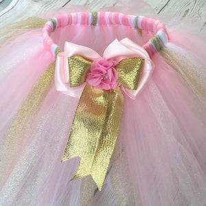 Pink, White & Gold Glitter Tutu