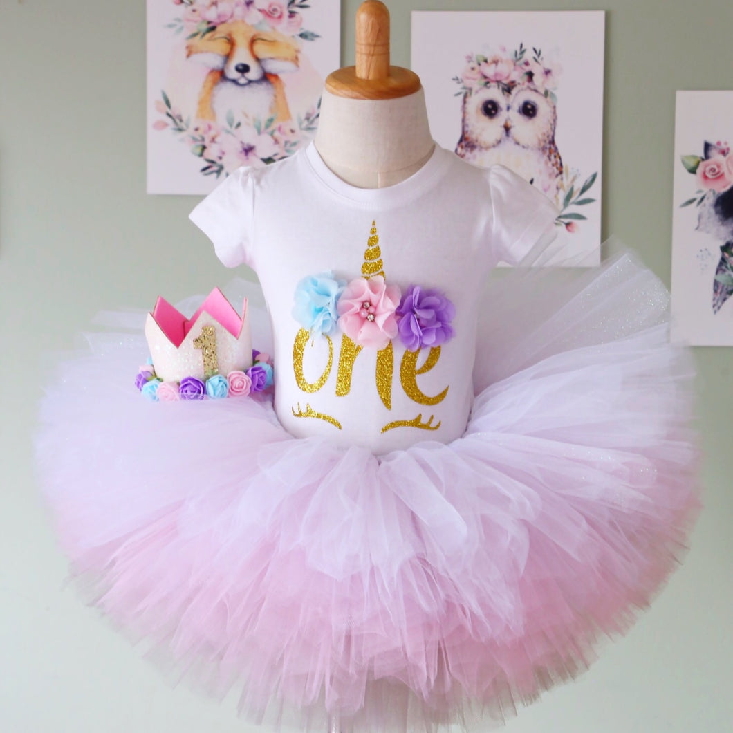 Deluxe Tutu - Pale Pink & White