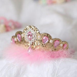 Birthday Tiara -  Gold Glitter Crown