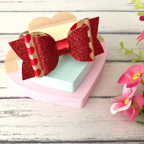 Sadie Bow - Red and Gold Hearts