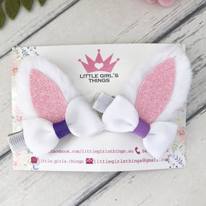 Easter - Bunny Ears Piggy Tail Clips