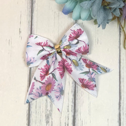 Daisy Bow - Pink and White
