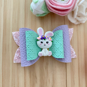 Skyla Bow - Easter Clay Bunny