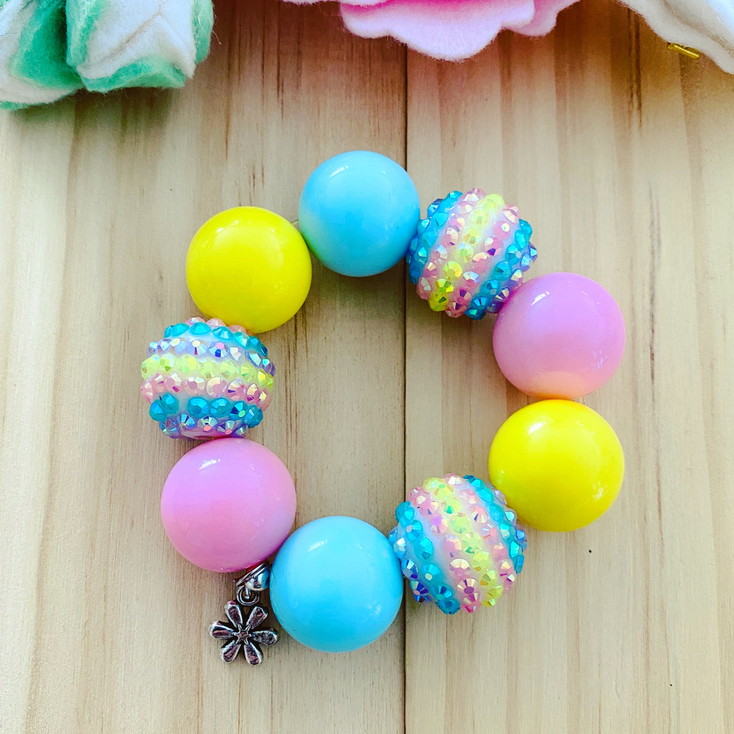 Bubblegum Bracelet - Easter Flower Charm