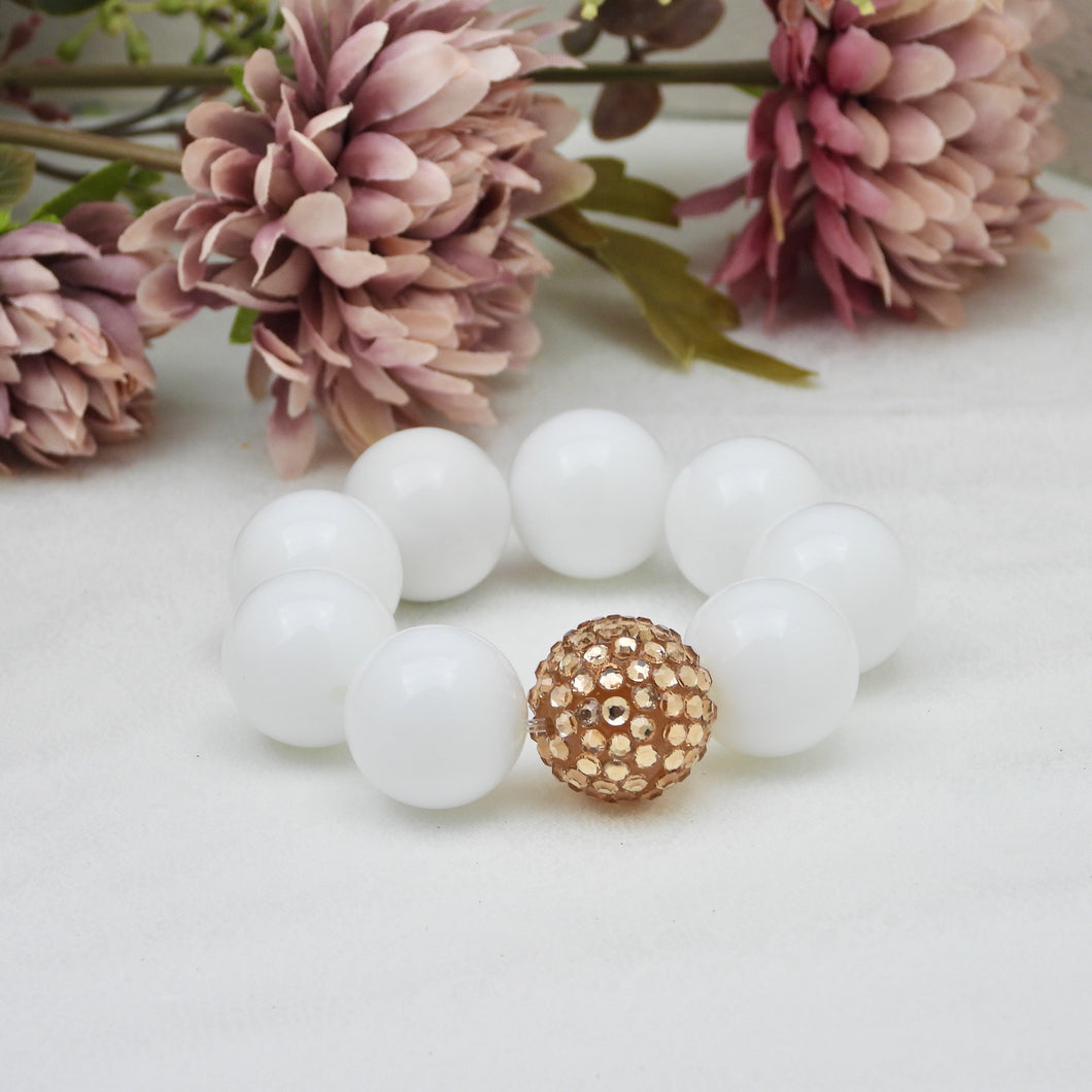 Bubblegum Bracelet - White Simplicity